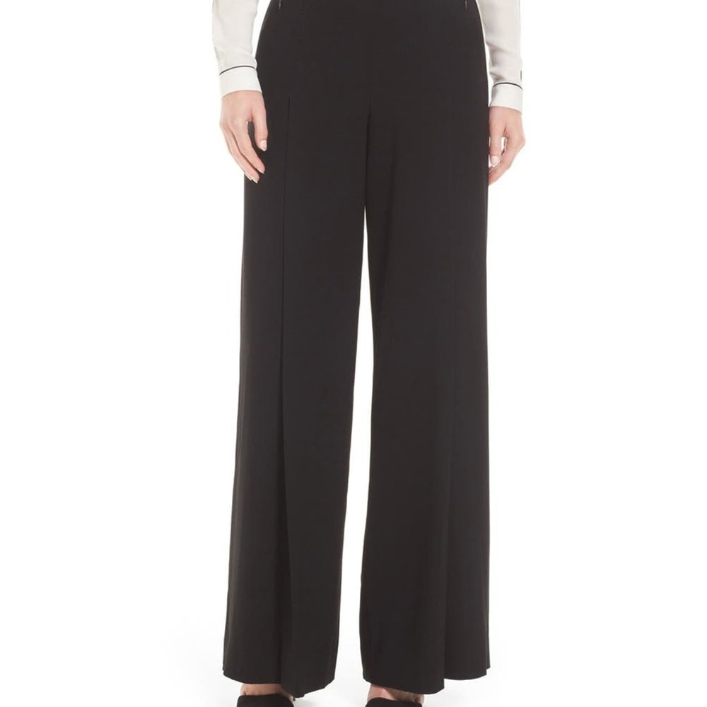 Black Tahari Wide Leg Reese Pants. Size 8. New